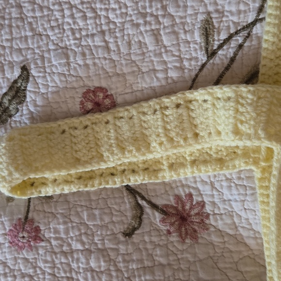 Yellow Crochet Tank Top LARGE - Picture 3 of 4